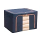 Pachet de 3 cosuri de depozitare pentru haine pliabile pentru organizatoare de dulap 24L/66L/100L Albastru Inchis