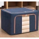 Pachet de 3 cosuri de depozitare pentru haine pliabile pentru organizatoare de dulap 24L/66L/100L Albastru Inchis