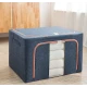 Pachet de 3 cosuri de depozitare pentru haine pliabile pentru organizatoare de dulap 24L/66L/100L Albastru Inchis
