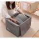 Pachet de 3 cosuri de depozitare pentru haine pliabile pentru organizatoare de dulap 24L/66L/100L Albastru Inchis