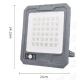 Proiector solar LED COBA CB T105 putere 500W panou solar separat senzor de miscare telecomanda