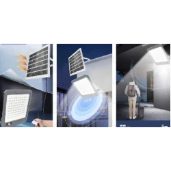 Proiector solar LED COBA CB T106 putere 800W panou solar separat senzor de miscare telecomanda