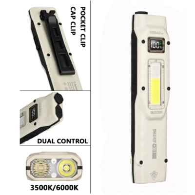 Lanterna tactica YEMAO YM M28 de 880lm Tip C 1000 mAh lumina Alb/Rosu/UV Alb