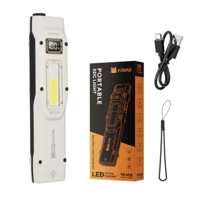 Lanterna tactica YEMAO YM M28 de 880lm Tip C 1000 mAh lumina Alb/Rosu/UV Alb