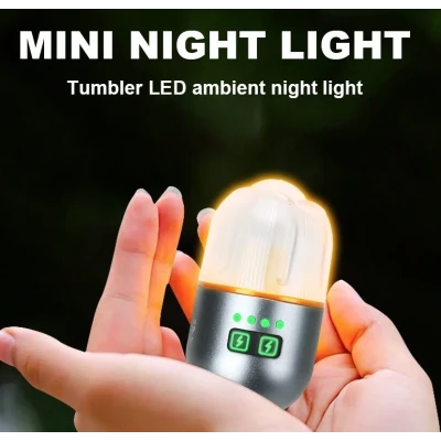 Mini lanterna LED YM B81 portabila cu trepied si incarcare USB lumina reglabila