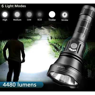 Lanterna tactica de mana YM98K PRO MAX de 4480 lumeni distanta 680 de metri