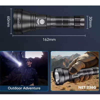 Lanterna tactica de mana YM98K PRO MAX de 4480 lumeni distanta 680 de metri