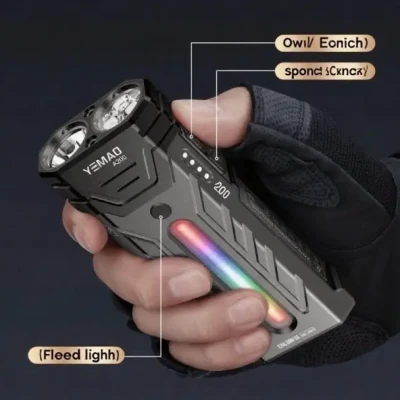 Lanterna LED YM A200 reincarcabila prin USB C ultra puternica 5200 lm
