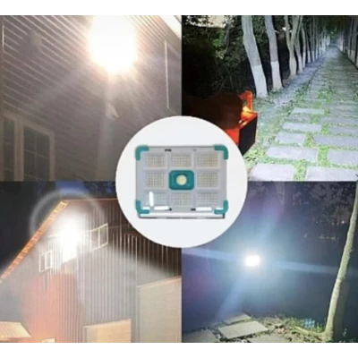 Proiector solar COBA CB F374 cu 374 LED putere 300 W alb/albastru 9 casete