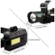 Lanterna frontala LED reincarcabila COBA CB 8117 3 cu trei acumulatori LED COB lateral si power bank