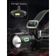 Lanterna frontala LED reincarcabila COBA CB 8117 3 cu trei acumulatori LED COB lateral si power bank