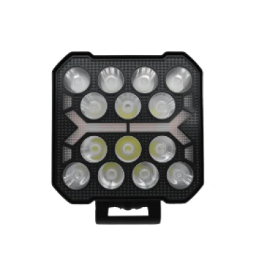 Proiector auto 14 LED Patrat 4inch alb si galben 12/24V IP67