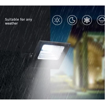 Proiector LED Jortan cu panou solar si telecomanda 600W NEGRU