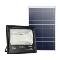 Proiector Solar Jortan 50W IP66 cu Indicator batarie si telecomanda 6500k