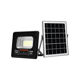 Proiector Solar Jortan 50W IP66 cu Indicator batarie si telecomanda 6500k
