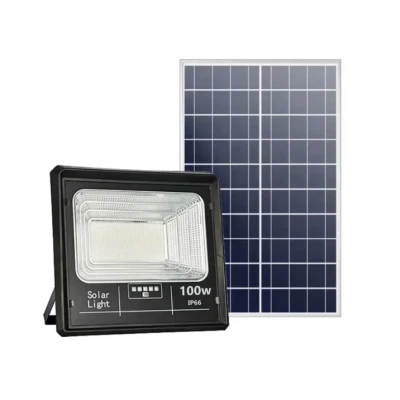 UB Proiector Solar Jortan 100W IP66 cu Indicator batarie si telecomanda 6500k