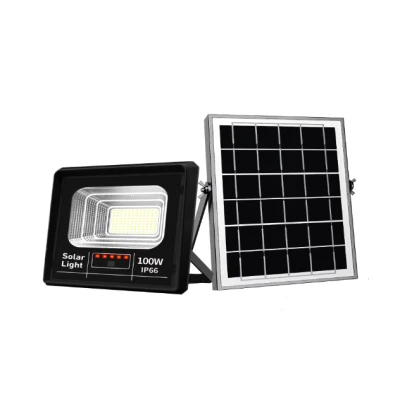 Proiector Solar Jortan 100W IP66 cu Indicator batarie si telecomanda 6500k