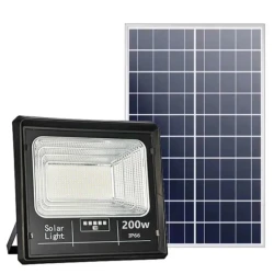 UB Proiector Solar Jortan 200W IP66 cu Indicator batarie si telecomanda 6500k