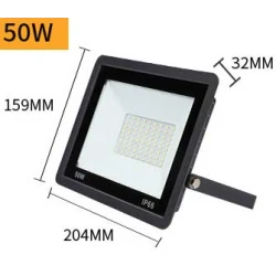 Proiector cu LED SMD 220V Putere 50W IP66 NEGRU JORTAN