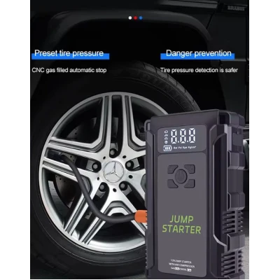 Starter Auto Portabil K09 12V cu Compresor de Aer de 2500A