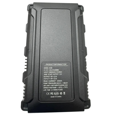 Starter Auto Portabil K09 12V cu Compresor de Aer de 2500A