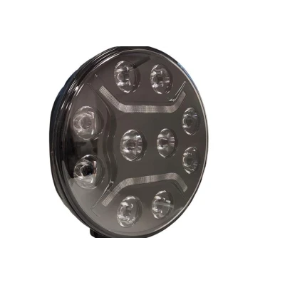 Proiector led auto rotund 7 inch Off Road camion cu pozitie alb galben 12V/24V