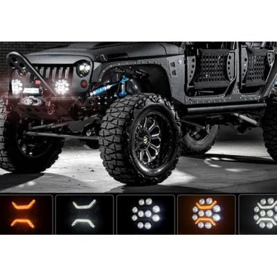 Proiector led auto rotund 7 inch Off Road camion cu pozitie alb galben 12V/24V
