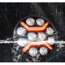 Proiector led auto rotund 7 inch Off Road camion cu pozitie alb galben 12V/24V