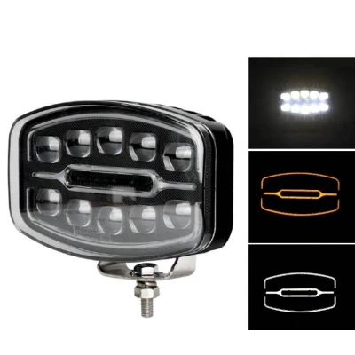 Proiector led auto de 9 inch Off Road utilaje camion alb galben 12V/24V