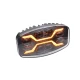 Proiector led auto 9 inch cu lupa spider Off Road utilaje camion cu pozitie alba si functie stroboscopica galbena 12 24V