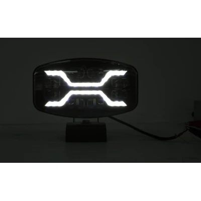 Proiector led auto 9 inch cu lupa spider Off Road utilaje camion cu pozitie alba si functie stroboscopica galbena 12 24V
