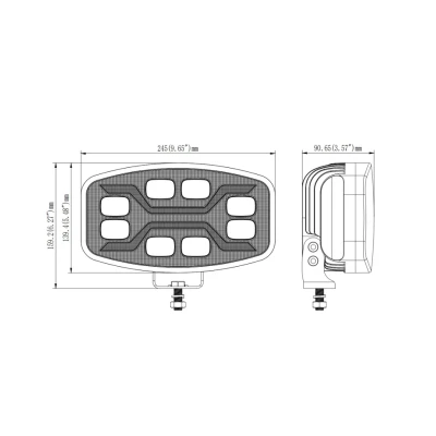 Proiector led auto 9 inch cu lupa spider Off Road utilaje camion cu pozitie alba si functie stroboscopica galbena 12 24V