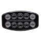 Proiector auto LED 9 inch 120W de 18000LM cu lupa lumina alba + pozitie galbena 12/24V