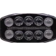Proiector auto LED 9 inch 120W de 18000LM cu lupa lumina alba + pozitie galbena 12/24V