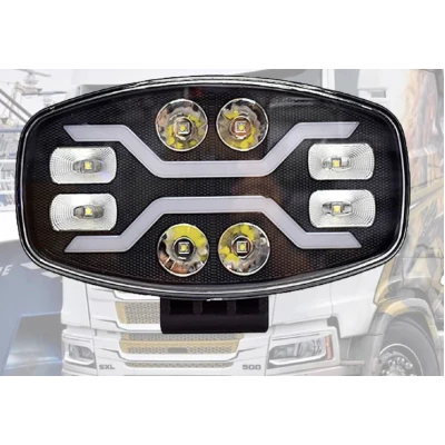 Proiector auto LED 9 inch 120W de 22000LM pozitie faza avarii 12V/24V pentru camioane utilaje