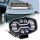 Proiector auto LED 9 inch 120W de 22000LM pozitie faza avarii 12V/24V pentru camioane utilaje