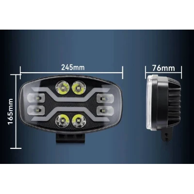 Proiector auto LED 9 inch 120W de 22000LM pozitie faza avarii 12V/24V pentru camioane utilaje