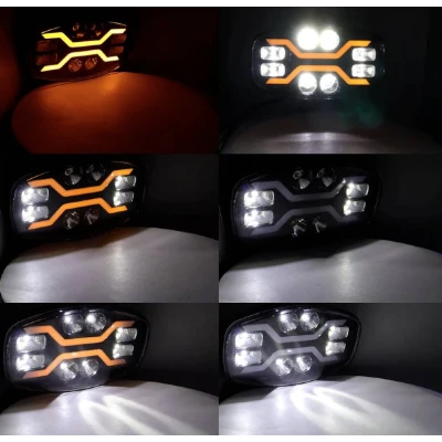 Proiector auto LED 9 inch 120W de 22000LM pozitie faza avarii 12V/24V pentru camioane utilaje