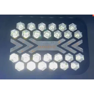 Proiector LED Off Road Alb + Galben mod secvential si flash 12V/24V de 5 Inch Putere 163w