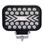 Proiector LED Off Road Alb + Galben mod secvential si flash 12V/24V de 5 Inch Putere 163w