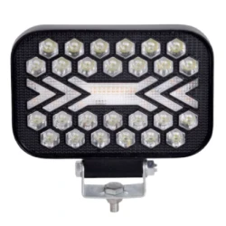 Proiector LED Off Road Alb + Galben mod secvential si flash 12V/24V de 5 Inch Putere 163w