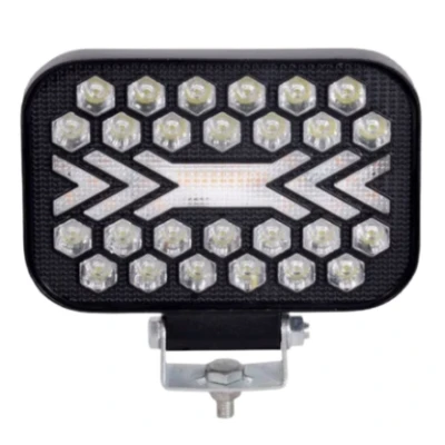 Proiector LED Off Road Alb + Galben mod secvential si flash 12V/24V de 5 Inch Putere 163w