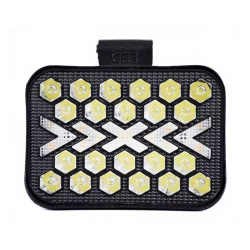 Proiector LED Off Road Alb + Galben mod secvential si flash 12V/24V de 4 Inch Putere 99W