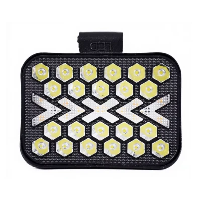 Proiector LED Off Road Alb + Galben mod secvential si flash 12V/24V de 4 Inch Putere 99W