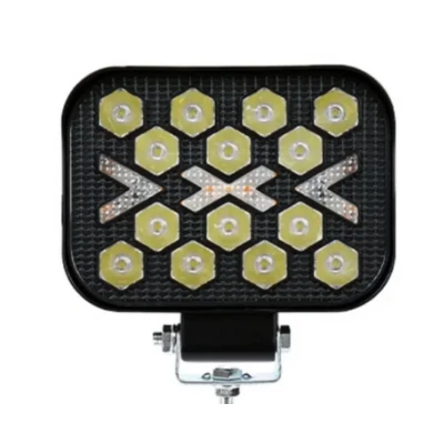Proiector LED Off Road Alb + Galben mod secvential si flash 12V/24V de 3 Inch Putere 63w