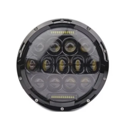LED halogen Universal 7 inch 18 cm 12V/24V alb 4000lm pentru ATV jeep motocicleta camion tractor 13LED
