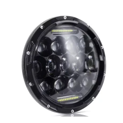 LED halogen Universal 7 inch 18 cm 12V/24V alb 4000lm pentru ATV jeep motocicleta camion tractor 13LED