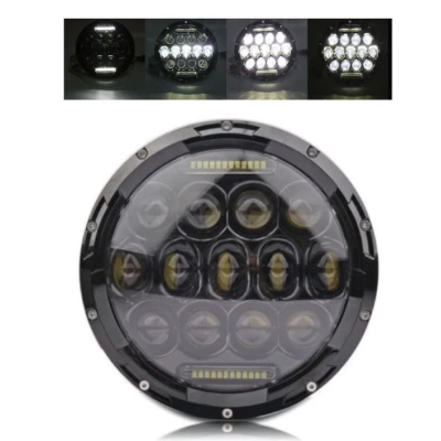 LED halogen Universal 7 inch 18 cm 12V/24V alb 4000lm pentru ATV jeep motocicleta camion tractor 13LED