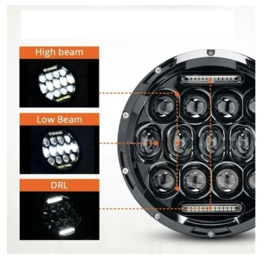 LED halogen Universal 7 inch 18 cm 12V/24V alb 4000lm pentru ATV jeep motocicleta camion tractor 13LED