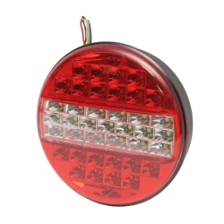 Lampa pozitie stop frana semnalizare si marsarier rotunda LED 12V/24V Remorca Camion Varianta completa